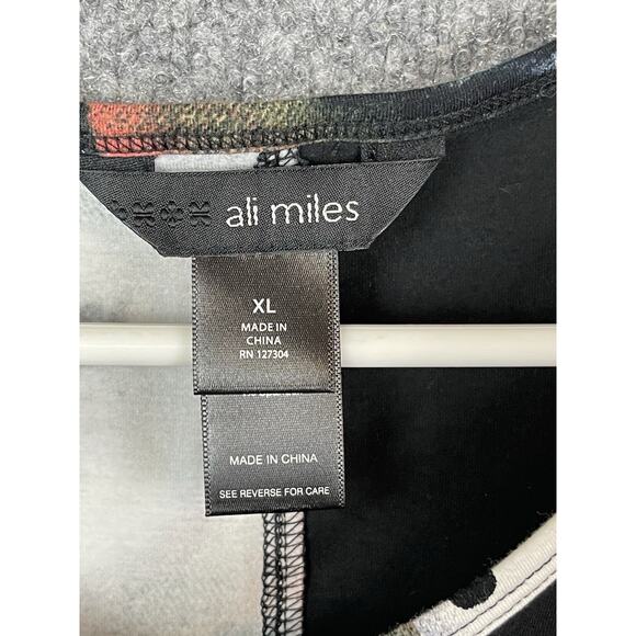 Ali Miles Woven Popover Tunic XL with Pocket in a Abstract Multi Print Patch - Picture 2 of 12